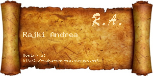 Rajki Andrea névjegykártya